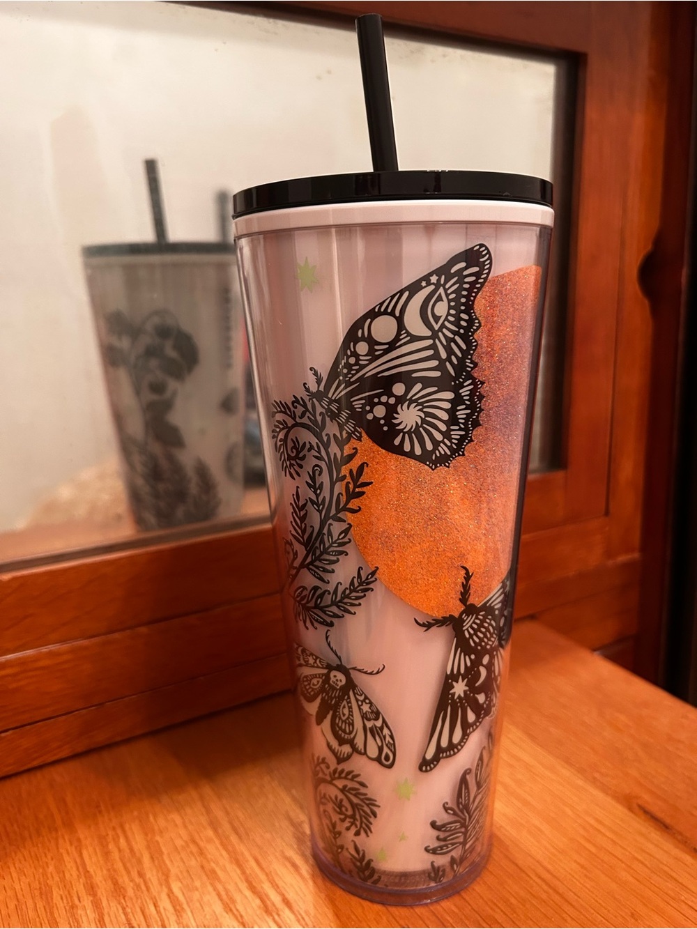 Starbucks Spooky Moth Glow in the dark tumbler